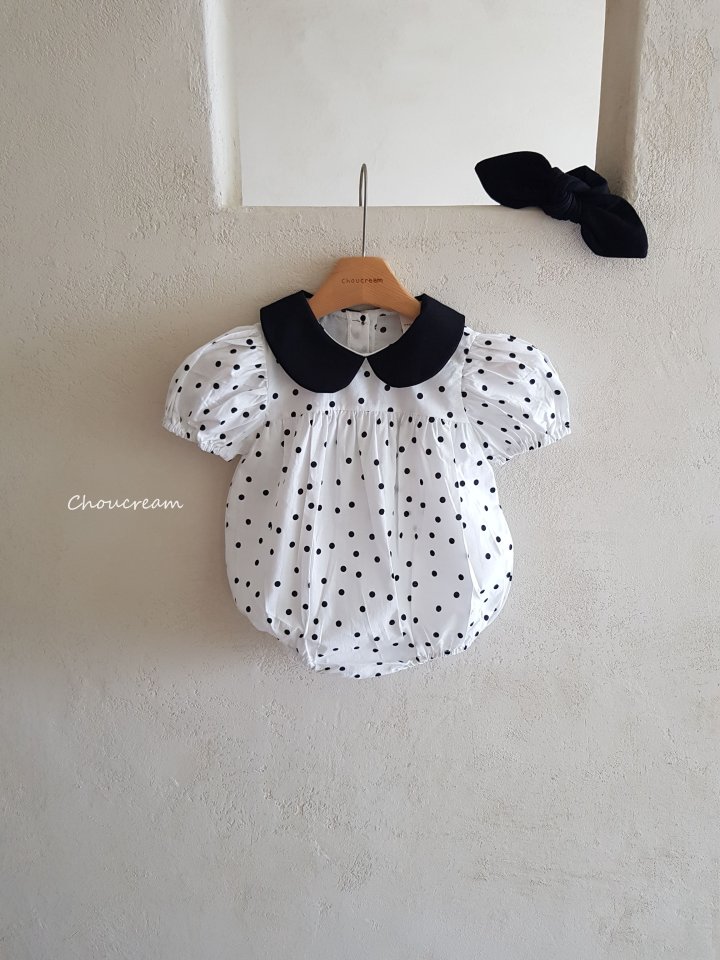 Choucream - Korean Baby Fashion - #babygirlfashion - Dot Collar Suit (Summer) - 2