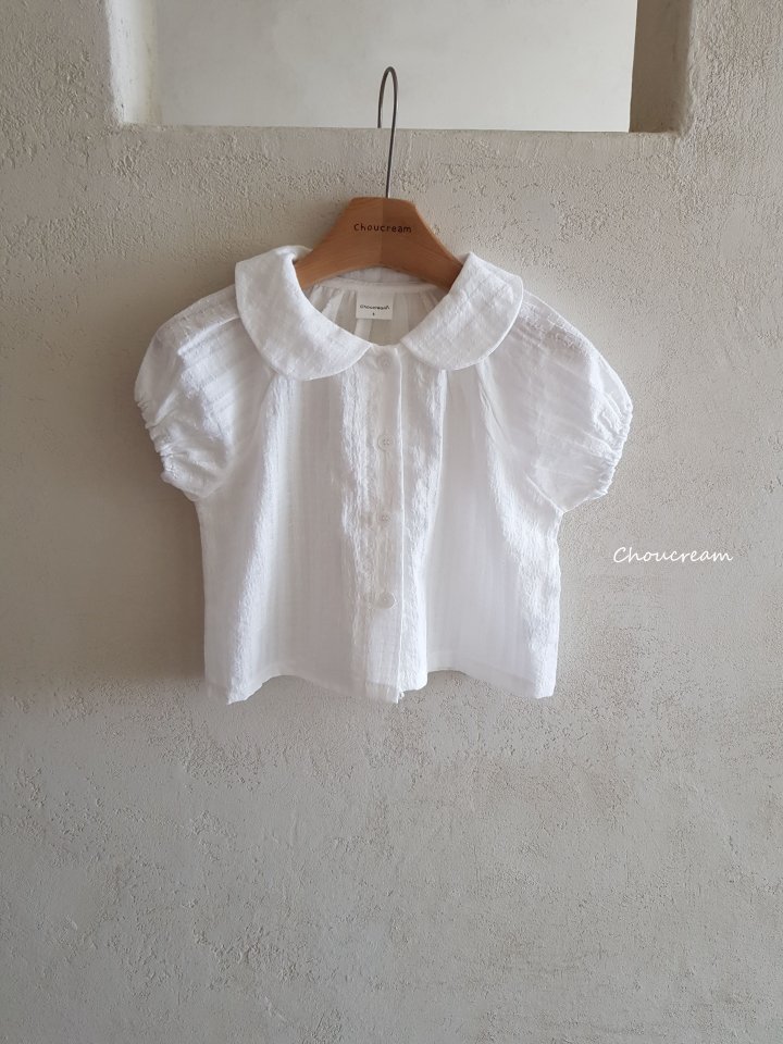 Choucream - Korean Baby Fashion - #babygirlfashion - Round Collar Blouse (Summer) - 3