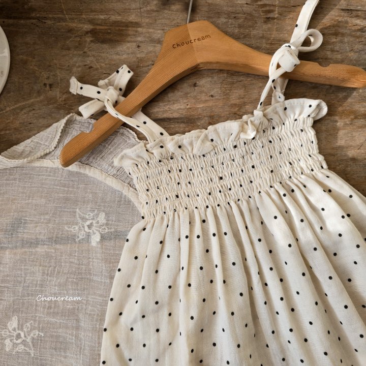 Choucream - Korean Baby Fashion - #babylifestyle - Dot Shirred Suit - 8
