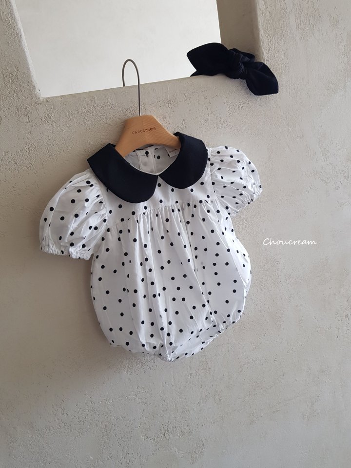 Choucream - Korean Baby Fashion - #babylifestyle - Dot Collar Suit (Summer) - 3