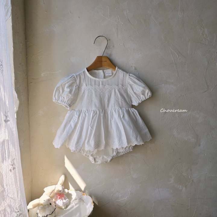 Choucream - Korean Baby Fashion - #babylifestyle - Lace Bustier Suit - 3