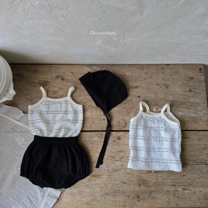 Choucream - Korean Baby Fashion - #babylifestyle - Tiered Strap Sleeveless Tee