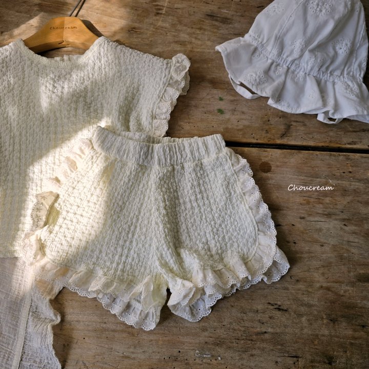 Choucream - Korean Baby Fashion - #babylifestyle - Liz Frill Set (Top + Shorts Set) - 9