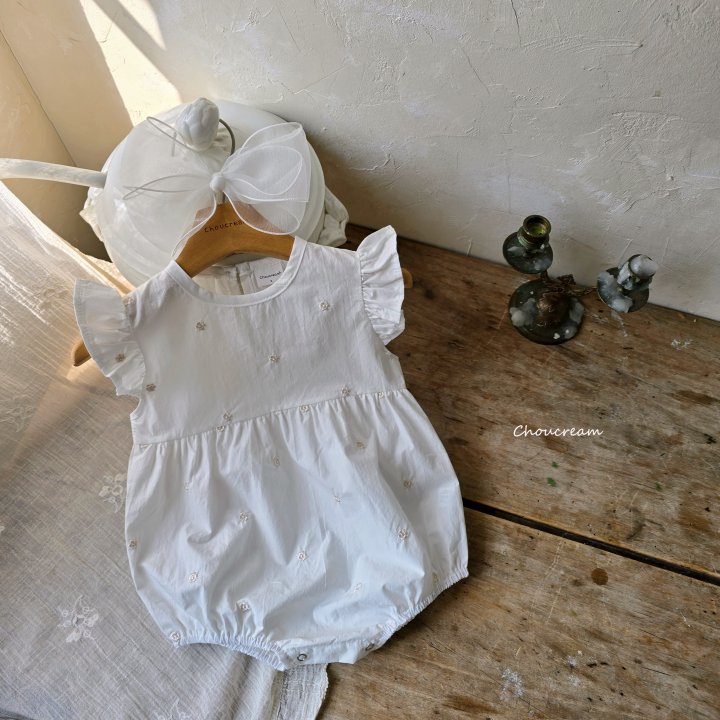 Choucream - Korean Baby Fashion - #babyoninstagram - Mini Floral Embroidered Suit - 8