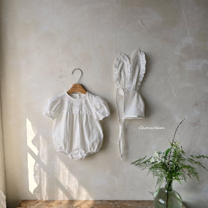Choucream - Korean Baby Fashion - #babyoninstagram - Heart Rabbit Suit (with Bonnet Set) - 7