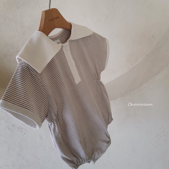 Choucream - Korean Baby Fashion - #babyoninstagram - Striped Sailor Suit - 5