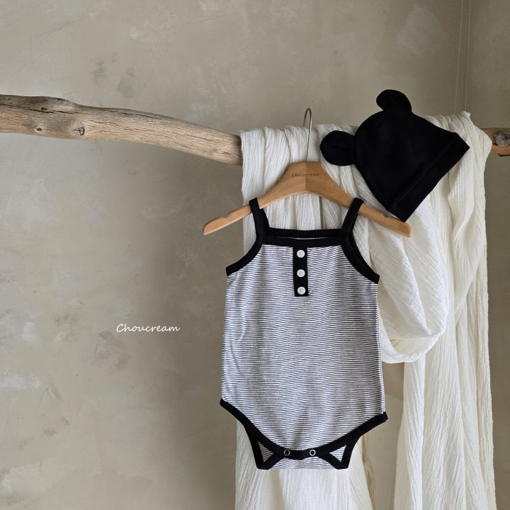 Choucream - Korean Baby Fashion - #babyoninstagram - Striped Sleeveless Suit - 8