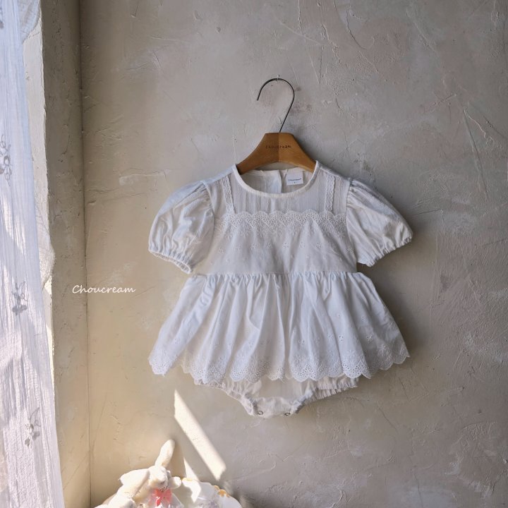 Choucream - Korean Baby Fashion - #babylifestyle - Lace Bustier Suit - 4