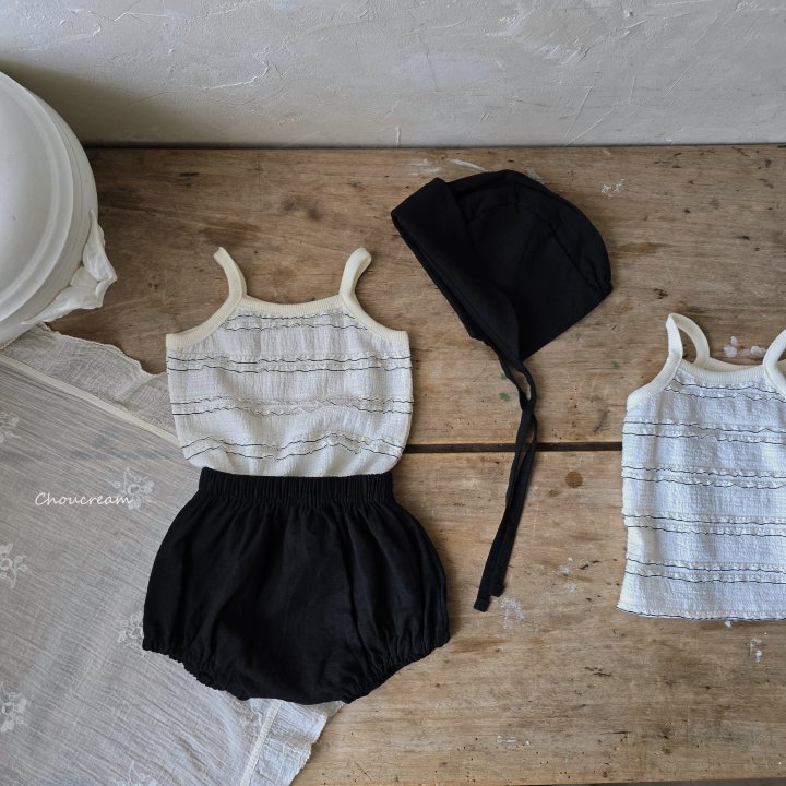 Choucream - Korean Baby Fashion - #babyoninstagram - Tiered Strap Sleeveless Tee - 2