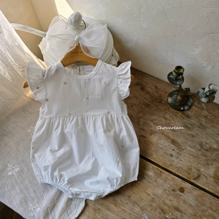 Choucream - Korean Baby Fashion - #babyootd - Mini Floral Embroidered Suit - 9