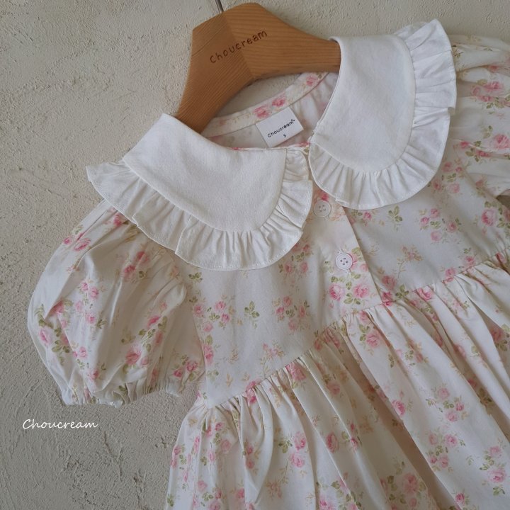 Choucream - Korean Baby Fashion - #babyootd - Rose Collar Dress Suit - 7
