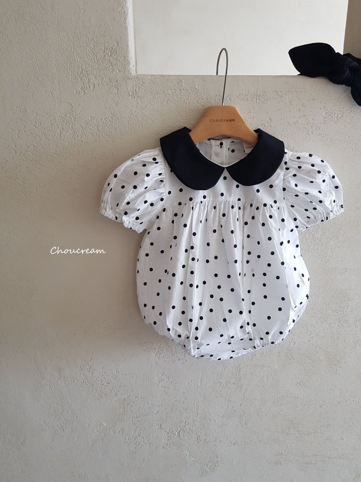 Choucream - Korean Baby Fashion - #babyootd - Dot Collar Suit (Summer) - 5