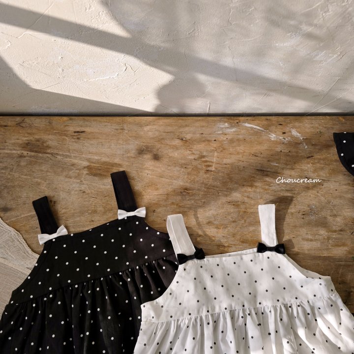 Choucream - Korean Baby Fashion - #babyoninstagram - Dot Ribbon One-piece - 4