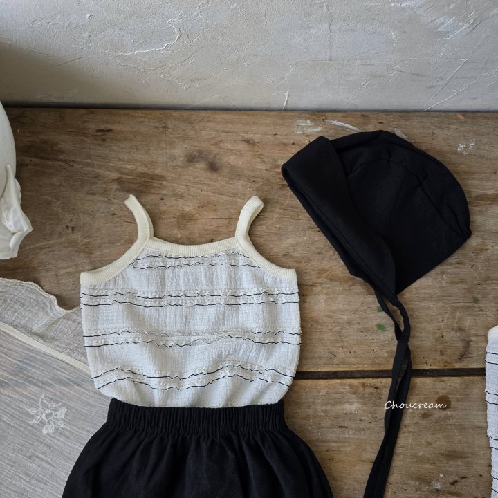 Choucream - Korean Baby Fashion - #babyootd - Tiered Strap Sleeveless Tee - 3
