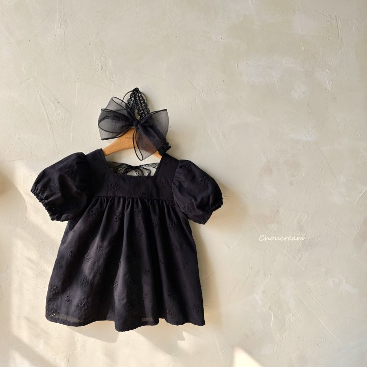 Choucream - Korean Baby Fashion - #babyoutfit - Puff Lace One-piece - 2