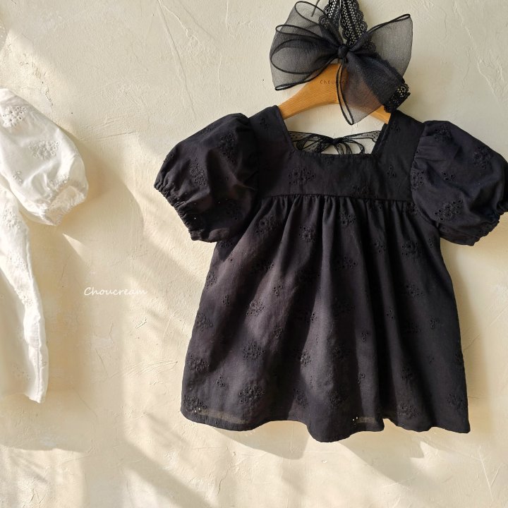 Choucream - Korean Baby Fashion - #babyoutfit - Puff Lace One-piece - 3