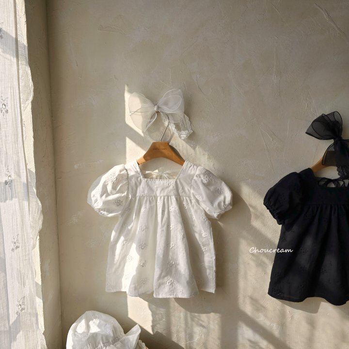 Choucream - Korean Baby Fashion - #babyoutfit - Puff Lace One-piece