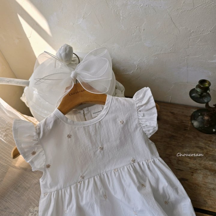 Choucream - Korean Baby Fashion - #babyoutfit - Mini Floral Embroidered Suit - 11