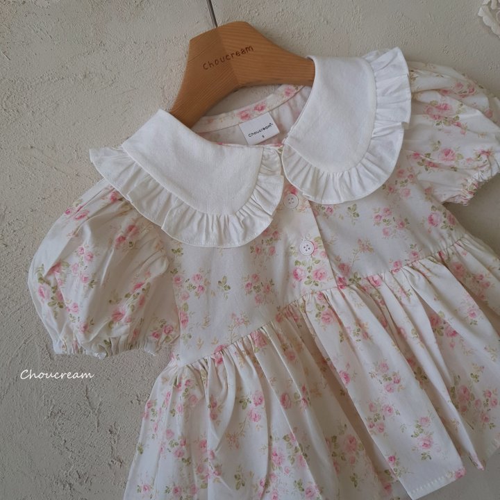 Choucream - Korean Baby Fashion - #babyoutfit - Rose Collar Dress Suit - 9