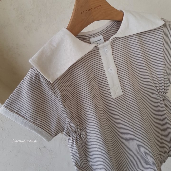 Choucream - Korean Baby Fashion - #babyoutfit - Striped Sailor Suit - 7