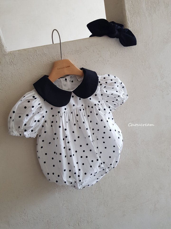 Choucream - Korean Baby Fashion - #babyoutfit - Dot Collar Suit (Summer) - 6
