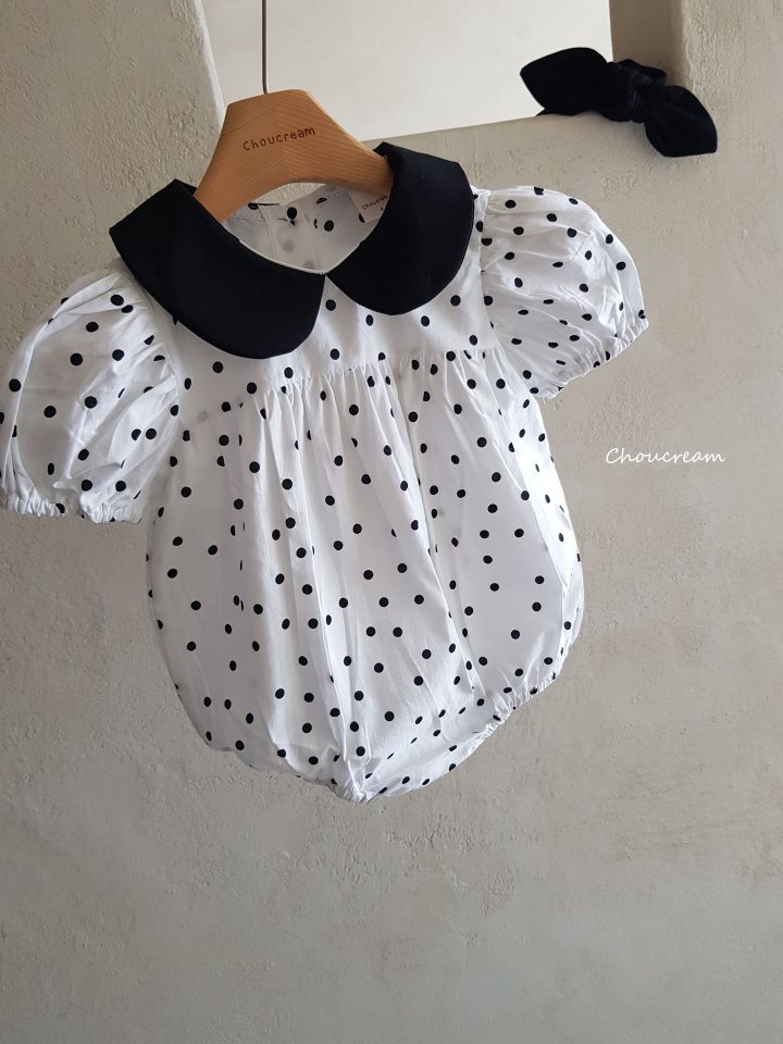 Choucream - Korean Baby Fashion - #babyoutfit - Dot Collar Suit (Summer) - 7