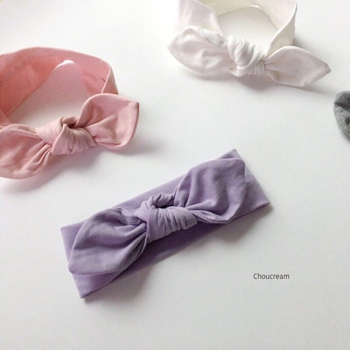 Choucream - Korean Baby Fashion - #babyoutfit - Plain Ribbon Headband - 3