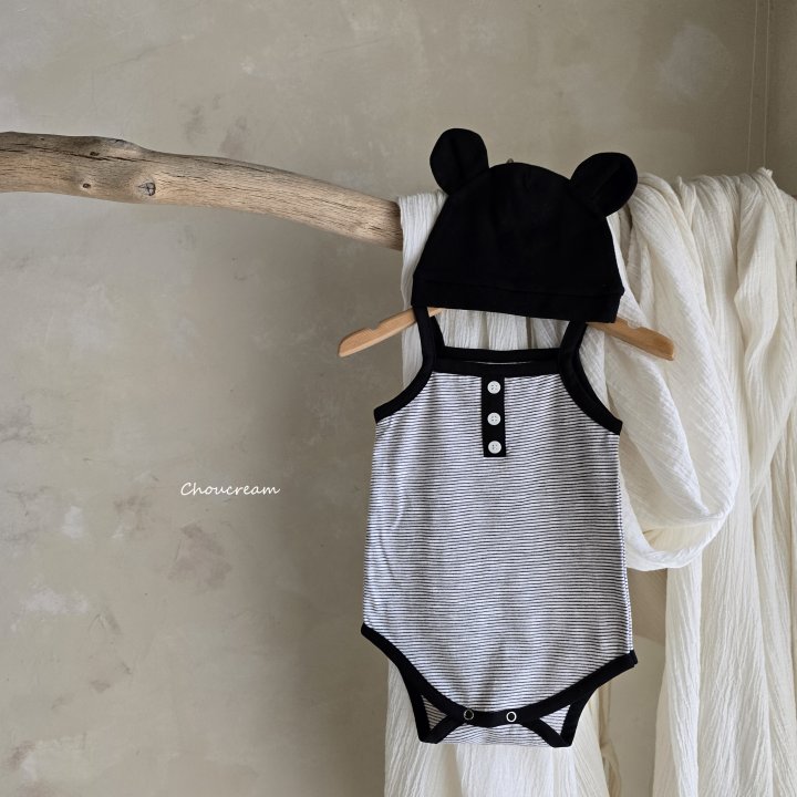 Choucream - Korean Baby Fashion - #babyoutfit - Striped Sleeveless Suit - 10