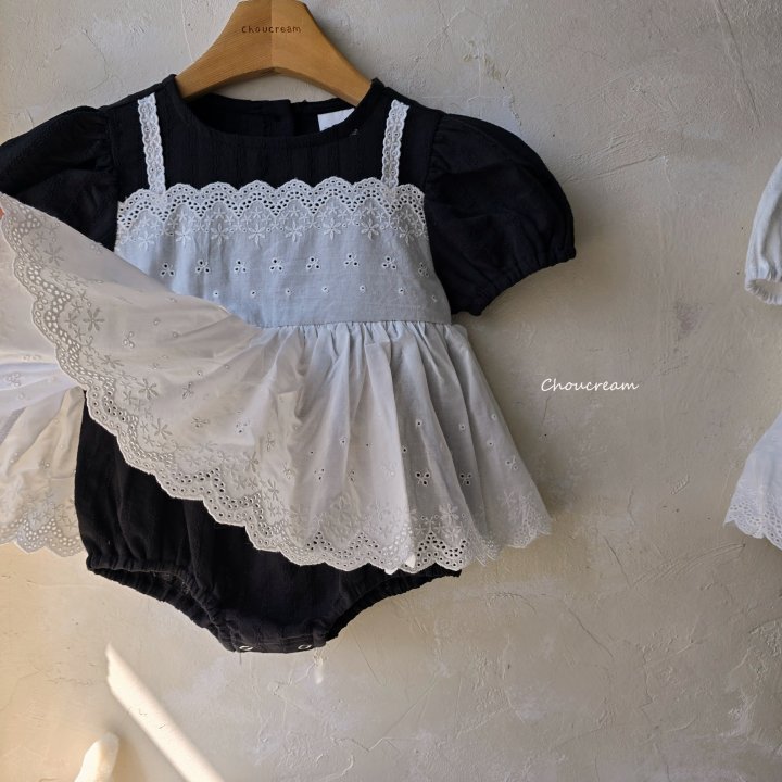 Choucream - Korean Baby Fashion - #babyoutfit - Lace Bustier Suit - 7