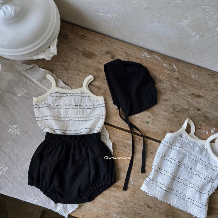 Choucream - Korean Baby Fashion - #babyootd - Tiered Strap Sleeveless Tee - 4
