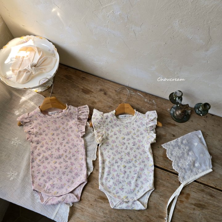 Choucream - Korean Baby Fashion - #babyoutfit - Floral Suit - 2
