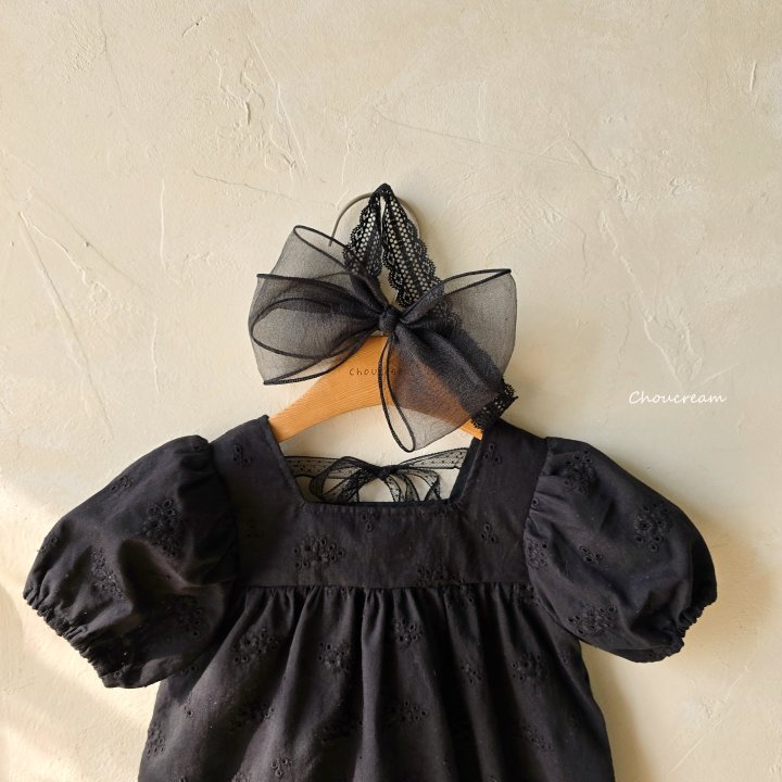 Choucream - Korean Baby Fashion - #babyoutfit - Puff Lace One-piece - 4