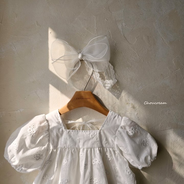 Choucream - Korean Baby Fashion - #babywear - Puff Lace One-piece - 3