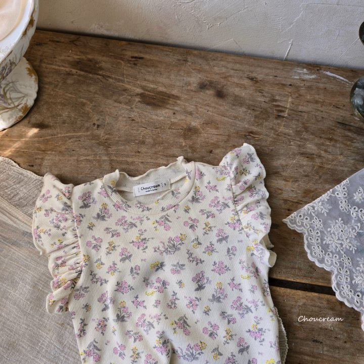 Choucream - Korean Baby Fashion - #babyoutfit - Floral Suit - 4
