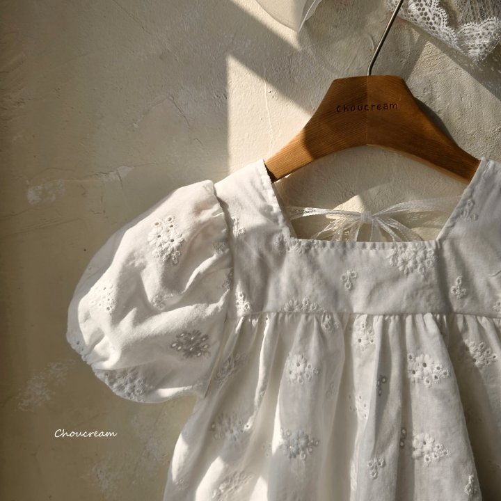 Choucream - Korean Baby Fashion - #babywear - Puff Lace One-piece - 4