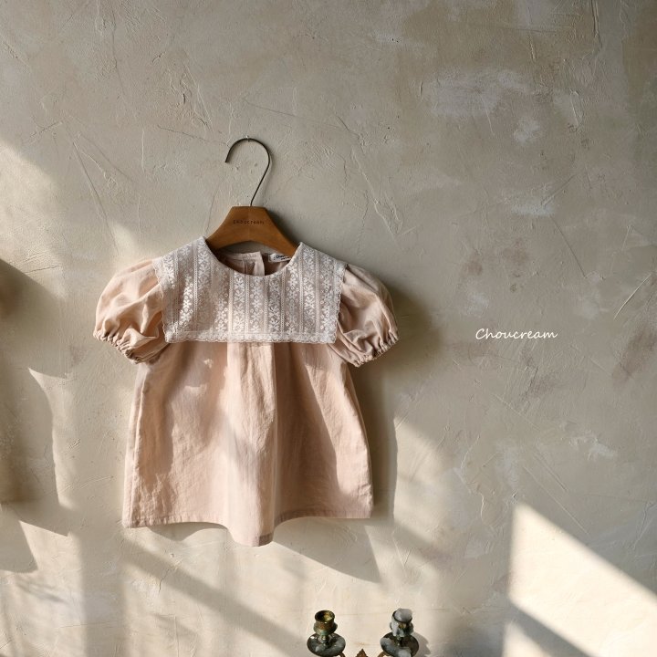 Choucream - Korean Baby Fashion - #onlinebabyboutique - Lace Collar Dress - 3