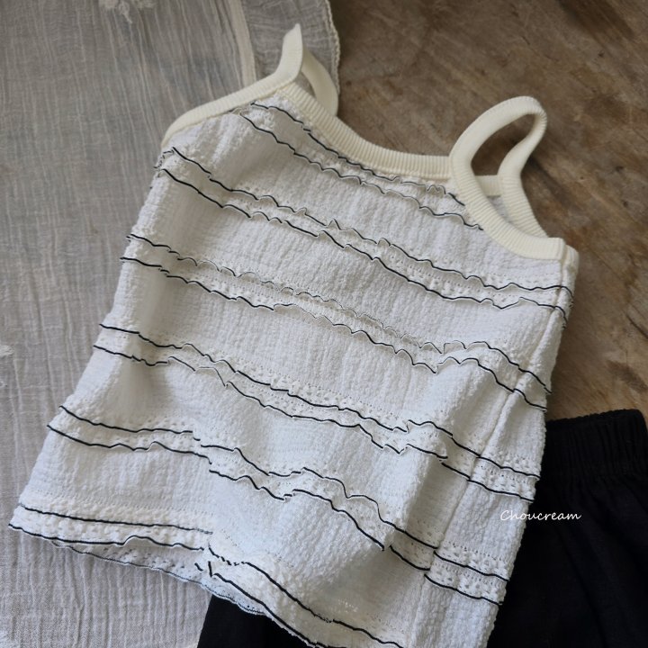 Choucream - Korean Baby Fashion - #onlinebabyboutique - Tiered Strap Sleeveless Tee - 7