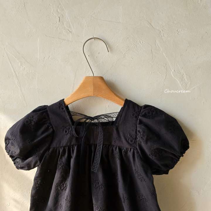 Choucream - Korean Baby Fashion - #onlinebabyshop - Puff Lace One-piece - 6