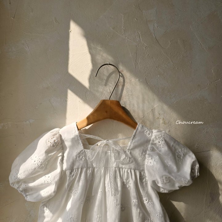 Choucream - Korean Baby Fashion - #onlinebabyshop - Puff Lace One-piece - 5