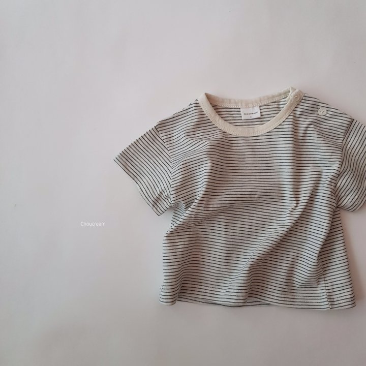Choucream - Korean Baby Fashion - #onlinebabyboutique - Bebe Striped Tee (Summer) - 4
