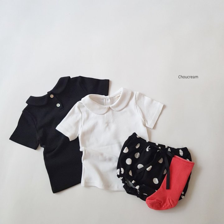 Choucream - Korean Baby Fashion - #onlinebabyshop - Bebe Collar Tee (Summer)