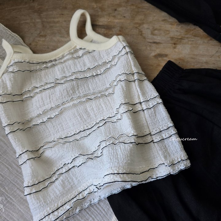 Choucream - Korean Baby Fashion - #onlinebabyshop - Tiered Strap Sleeveless Tee - 8