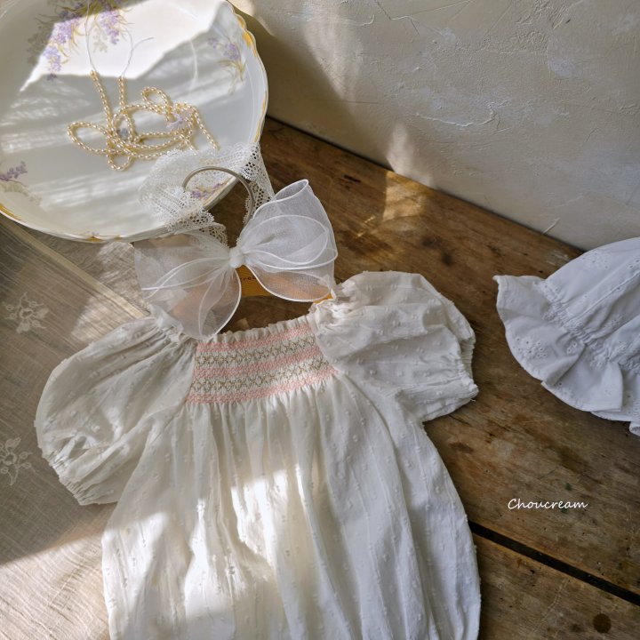 Choucream - Korean Baby Fashion - #onlinebabyshop - Emma Smocked Suit - 2