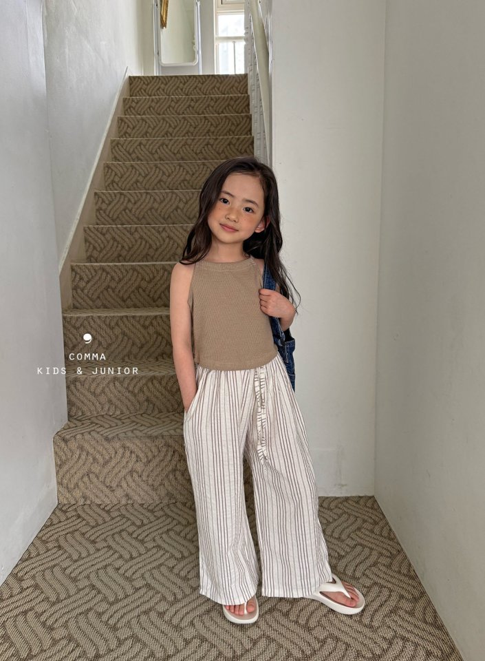 Comma - Korean Children Fashion - #Kfashion4kids - Flowy Long Pants (Light Beige) - 5