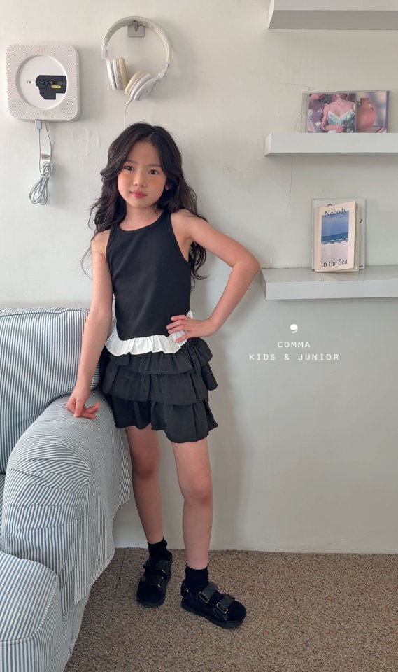 Comma - Korean Children Fashion - #kidzfashiontrend - Bottom Frill Sleeveless - 4