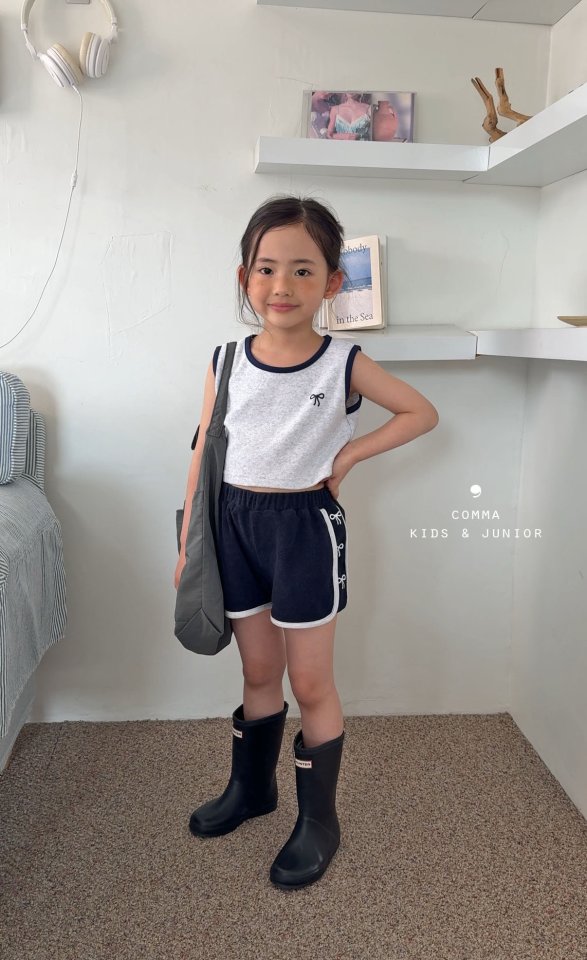 Comma - Korean Children Fashion - #Kfashion4kids - Terry Ribbon Sleeveless - 3