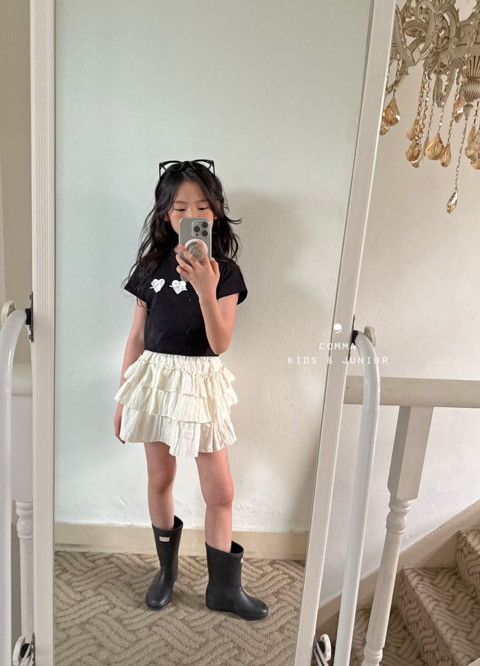 Comma - Korean Children Fashion - #childofig - Heart Pearl Tee - 5