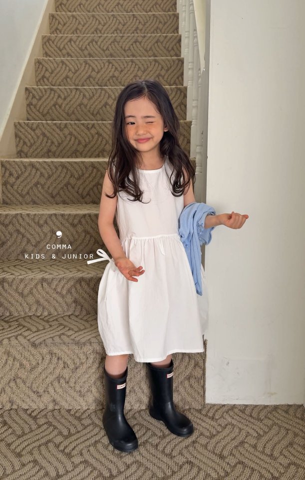 Comma - Korean Children Fashion - #childofig - Ribbon Sleeveless One-piece - 3