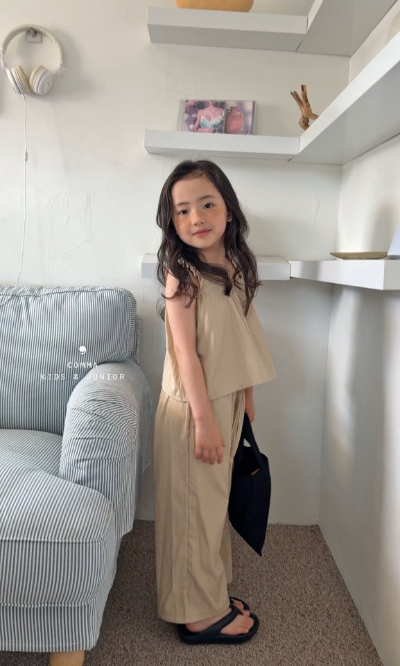 Comma - Korean Children Fashion - #childofig - Flowy Long Pants (Light Beige) - 11