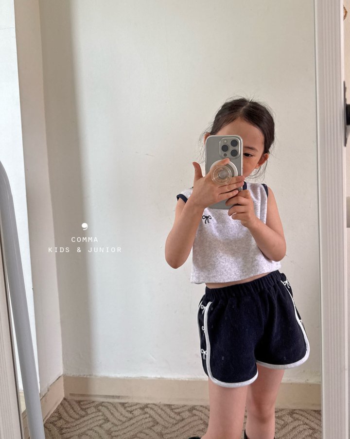 Comma - Korean Children Fashion - #childofig - Terry Ribbon Sleeveless - 8